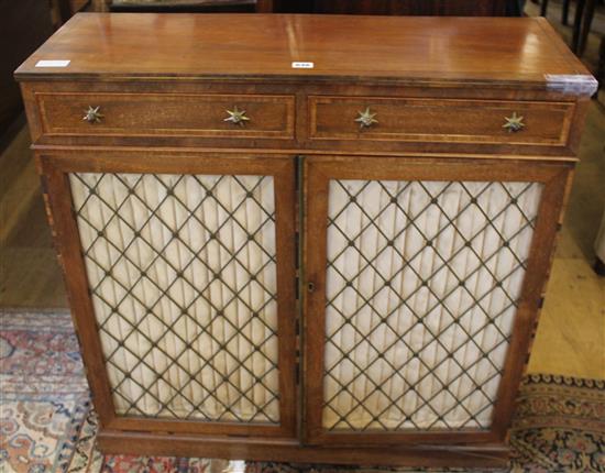 Brass inlaid Regency chiffonier